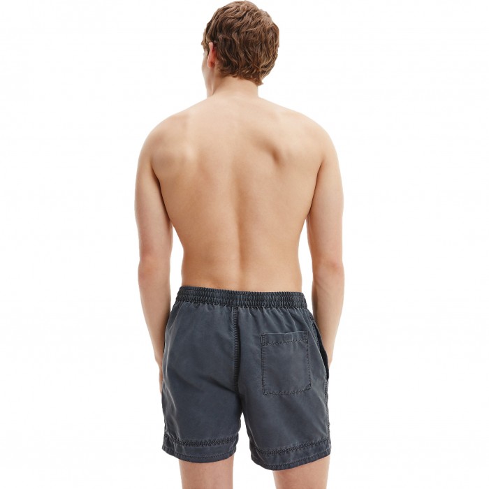  Short de bain mi-long avec cordon de serrage Authentic - gris - CALVIN KLEIN KM0KM00742-BEH 