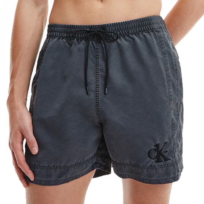  Medium Drawstring Swim Shorts Authentic - grey - CALVIN KLEIN KM0KM00742-BEH 