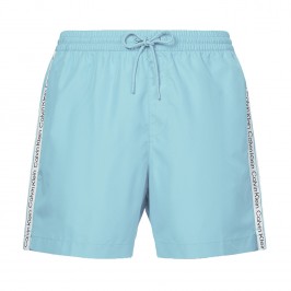 Pantalones cortos de baño con cordón Calvin Klein - azul - CALVIN KLEIN KM0KM00700-CYR