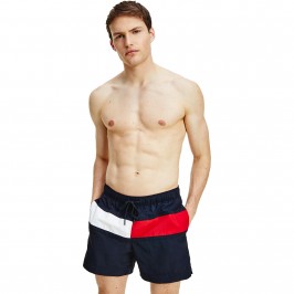  Short de bain mi-long colour block - bleu marine foncé - TOMMY HILFIGER *UM0UM02055-DW5 