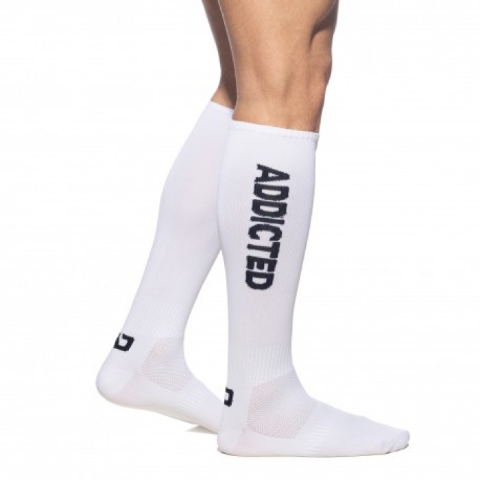  Chaussettes longues - blanc - ADDICTED AD381-C01 