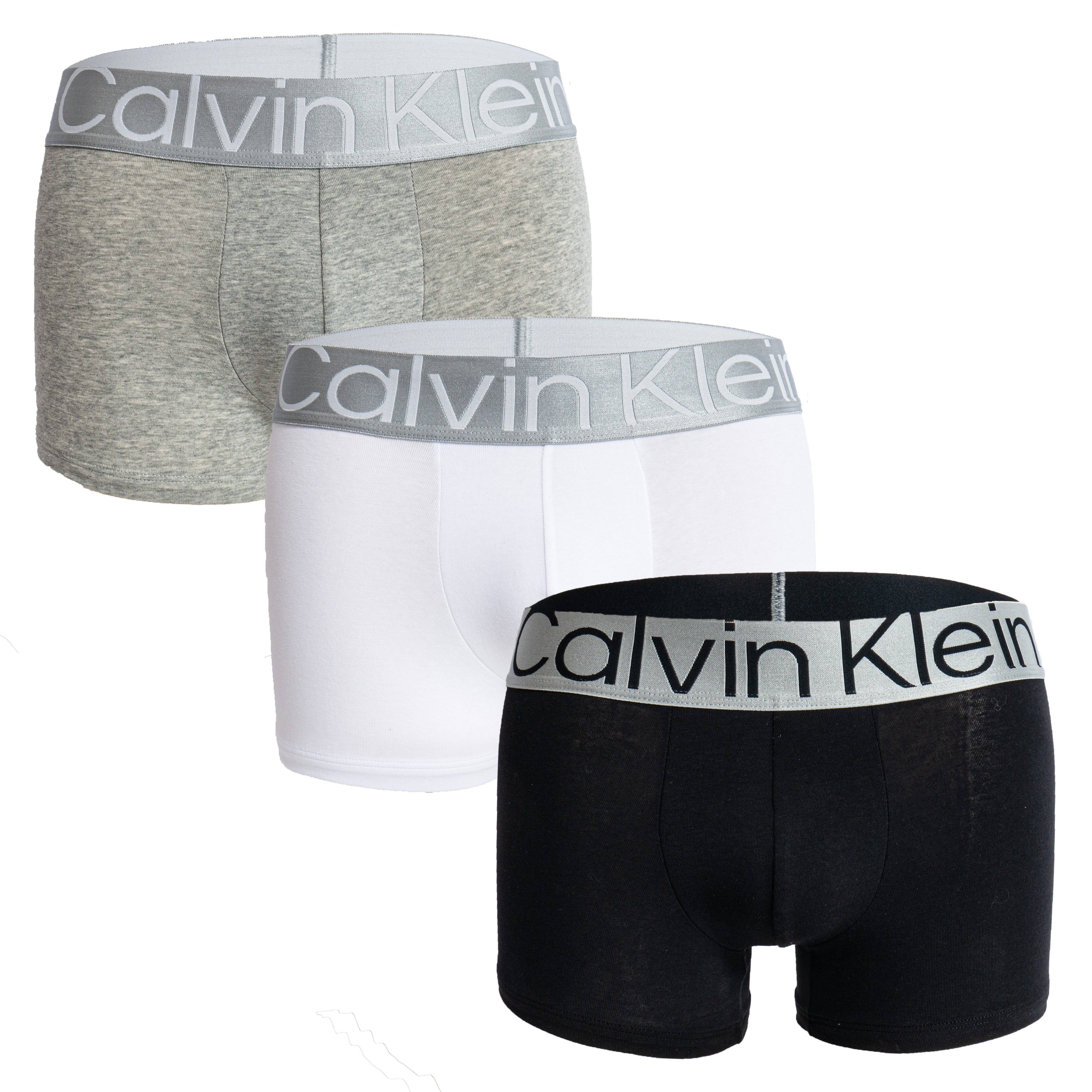 Boxer Calvin Klein Steel Cotton - grey black white (Set of 3)