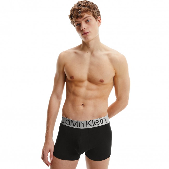  Boxer Calvin Klein Acciaio Cotone - grigio nero bianco (Set di 3) - CALVIN KLEIN *NB3130A-MPI 