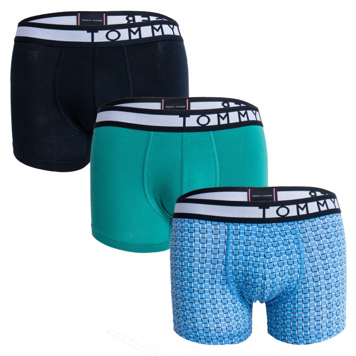  Pack de 3 calzoncillos Trunk Tommy - verde y azul - TOMMY HILFIGER *UM0UM01565-0S1 