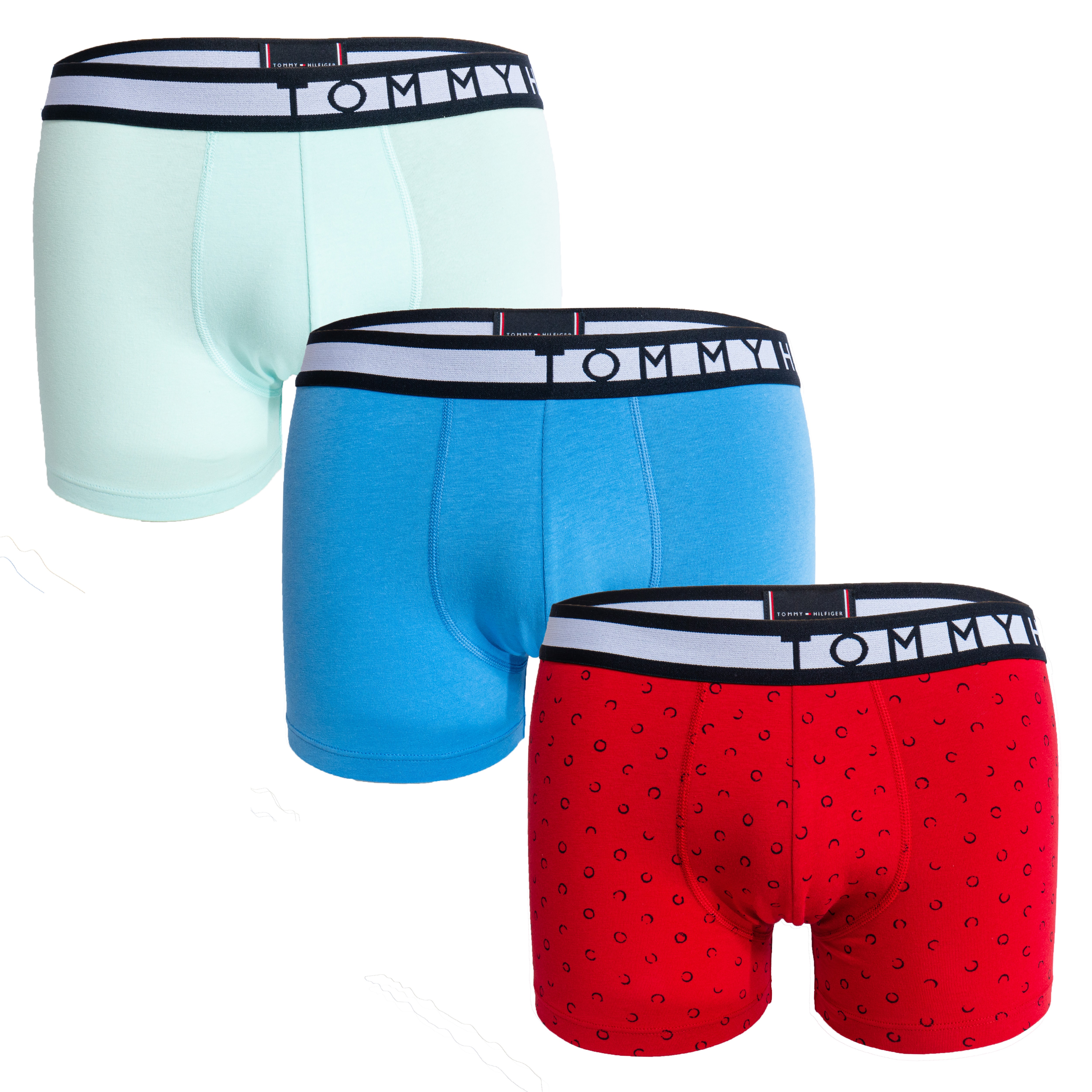 3-Pack Logo Waistband Trunks Tommy - red and blue: Packs for man br