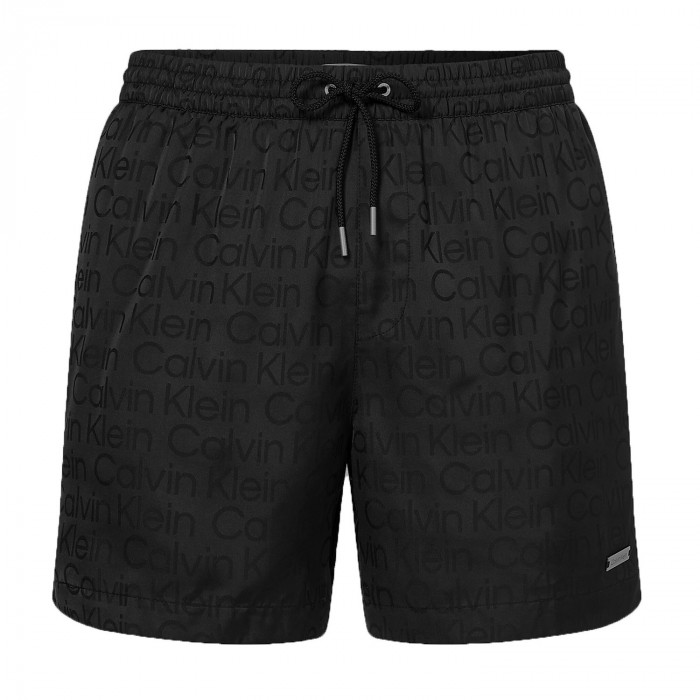 Medium Badeshorts Mit Tunnelzug Calvin Klein Core Solids - schwarz - CALVIN KLEIN *KM0KM00726-0GO