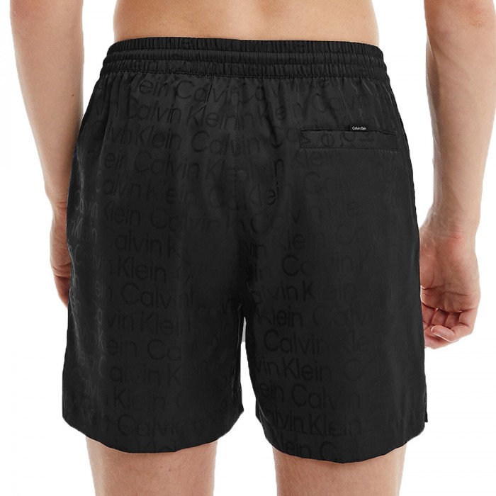  Short De Bain Mi-long  Calvin Klein Avec Cordon De Serrage Core Solids - noir - CALVIN KLEIN *KM0KM00726-0GO 