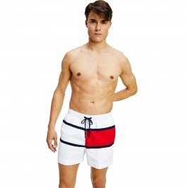  Pantalones cortos de natación medio largos bloque de color - blanco - TOMMY HILFIGER UM0UM02055-YBR 