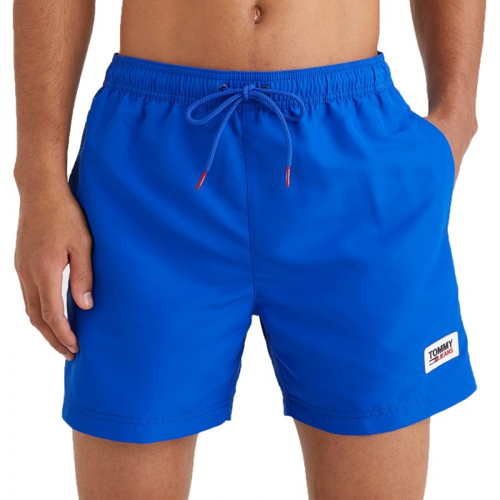  Pantalones cortos de natación de longitud media con cordón Tommy Jeans - azul - TOMMY HILFIGER UM0UM02478-C66 