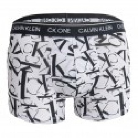 Boxer - CK ONE logo break print blanc