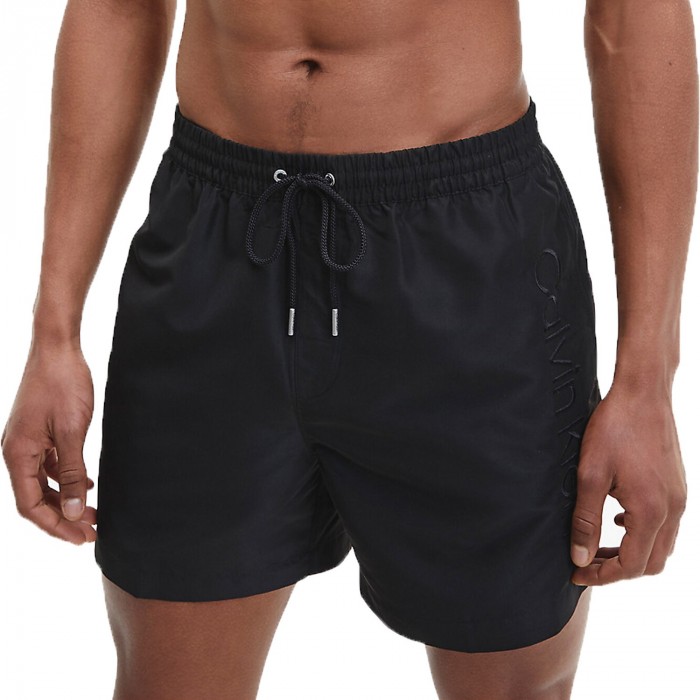  Pantaloncini Da Bagno Con Cordoncino Medio Calvin Klein Core - nero - CALVIN KLEIN *KM0KM00718-BEH 