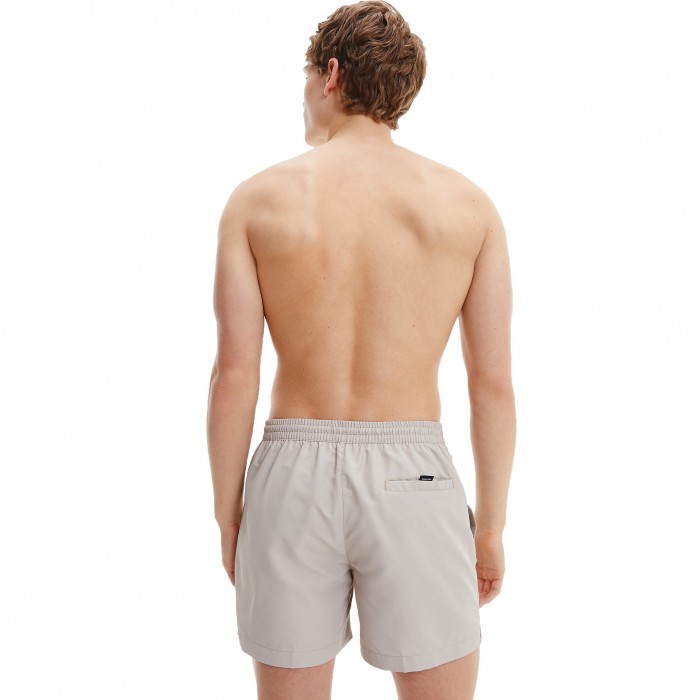  Short De Bain Mi-long Avec Cordon De Serrage Core Clavin Klein - beige - CALVIN KLEIN *KM0KM00718-ABM 