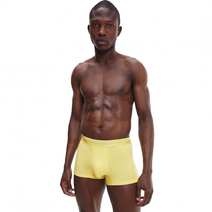  Set of 3 Boxers Modern Structure - grey, black and yellow - CALVIN KLEIN *NB2970A-1RN 