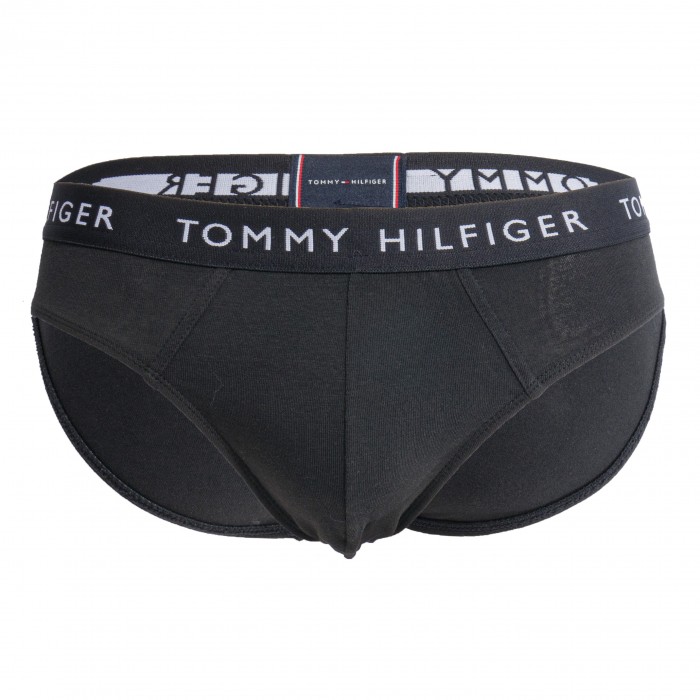  3er-Pack Tommy Slips aus Baumwolle - schwarz - TOMMY HILFIGER UM0UM02206-0TE 