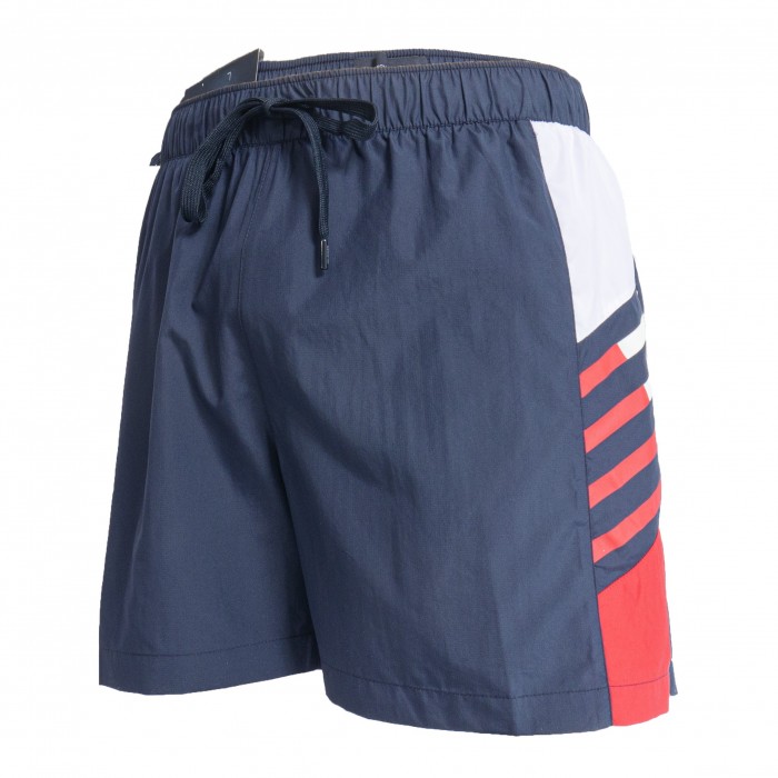  Mittellange Badeshorts mit Kordelzug und Flaggenband – Navy - TOMMY HILFIGER *UM0UM02482-DW5 