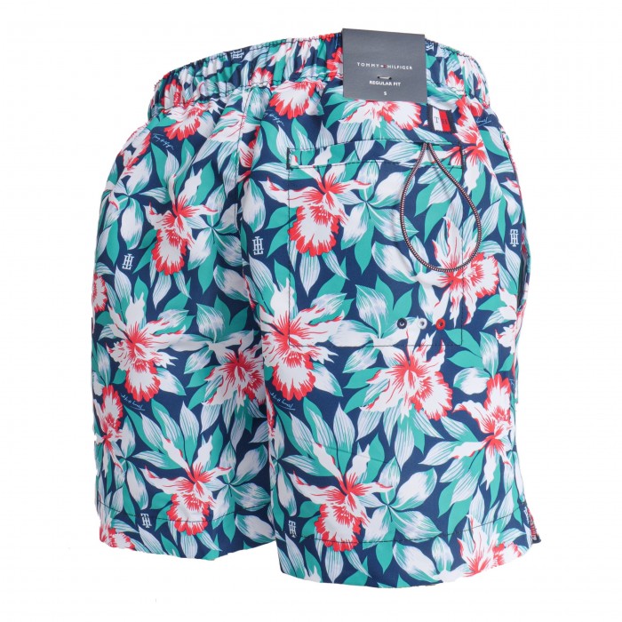  Mid-length swim shorts floral with drawstring Tommy hilfiger - navy - TOMMY HILFIGER *UM0UM02479-0H8 