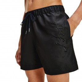  Mid-length swim shorts Tommy  with signature logo - black - TOMMY HILFIGER *UM0UM02299-BDS 