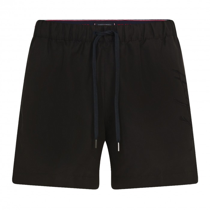 Mid-length swim shorts Tommy  with signature logo - black - TOMMY HILFIGER *UM0UM02299-BDS