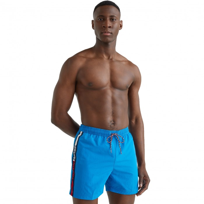  Logo Tape Mid Length Swim Shorts Tommy - blue - TOMMY HILFIGER *UM0UM02508-C2V 