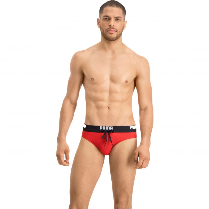  Slip con logo PUMA Swim - rosso - PUMA 100000026-002 