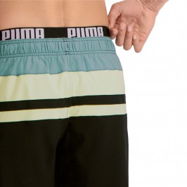  Short de bain mi-long PUMA Swim Heritage Stripe - Mineral bleu - PUMA 701211024-001 