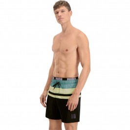  Short de bain mi-long PUMA Swim Heritage Stripe - Mineral bleu - PUMA 701211024-001 