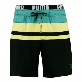  Short de bain mi-long PUMA Swim Heritage Stripe - Mineral bleu - PUMA 701211024-001 