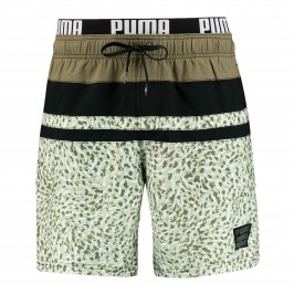  Bañador PUMA Swim Heritage Stripe de longitud media - Moss verde - PUMA 701211024-004 