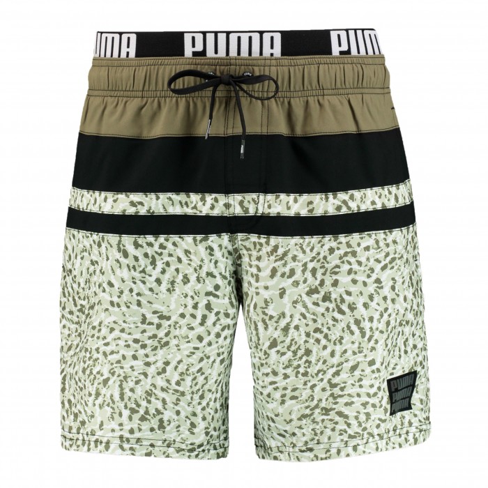  Pantaloncini da bagno di media lunghezza PUMA Swim Heritage Stripe - Moss verde - PUMA 701211024-004 