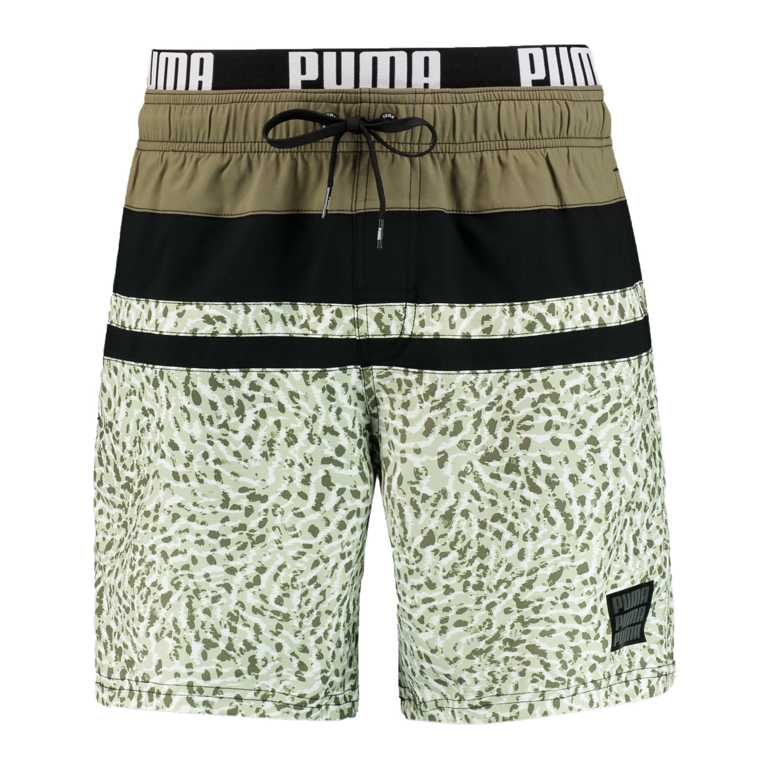 Short de bain mi-long PUMA Swim Heritage Homme, Noir/Bleu - Taille M