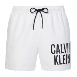 Short de bain mi-long avec cordon de serrage Intense Power  - blanc - CALVIN KLEIN *KM0KM00701-YCD