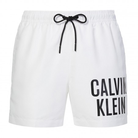 Pantaloncini da bagno con cordoncino medio Calvin Klein Intense Power - bianco