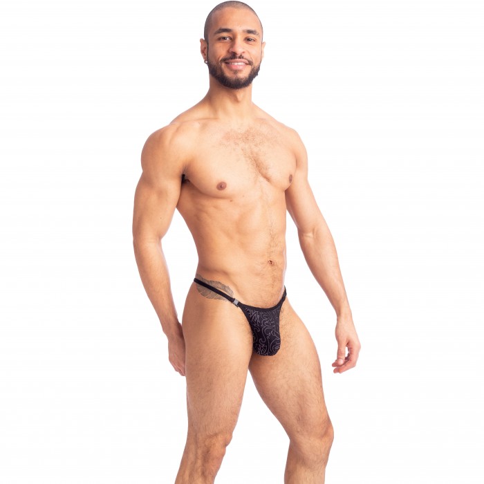  Devoré Noir - Striptease Thong - L'HOMME INVISIBLE UW21X-DEV-DE1 