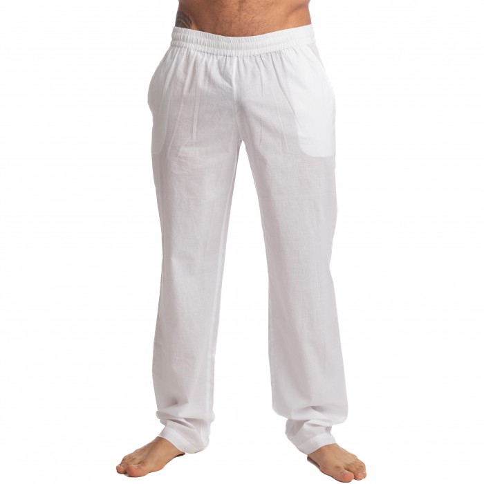  Pantalon Lounge - blanc - L'HOMME INVISIBLE HW144-LOU-002 