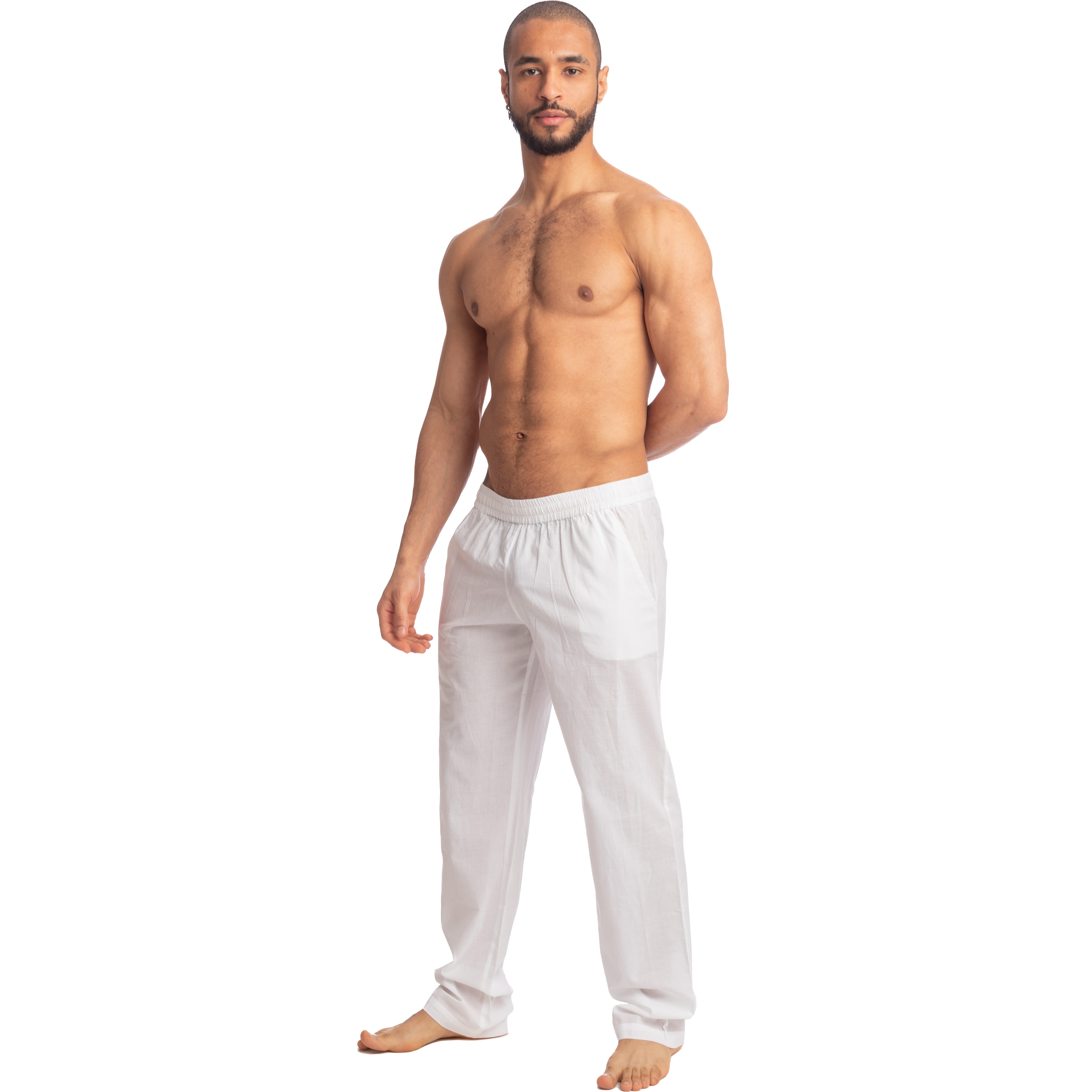 Pantalon Lounge - blanc: Bas d'intérieur pour homme de la marque L