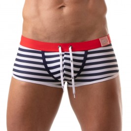  Boxer de bain taille basse Iconic - Bleu marine - TOF PARIS TOF207BU 