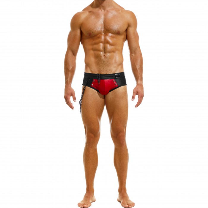  Dark Classic Swim Brief - wine - MODUS VIVENDI GS2212-WINE 