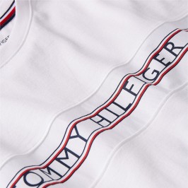  Tommy Signature Tape Logo T-Shirt - white - TOMMY HILFIGER UM0UM02422-YBR 