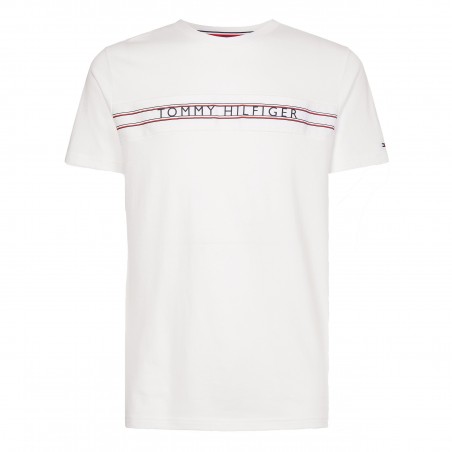 T-Shirt mit Tommy-Tape und Logo Tommy - weiß