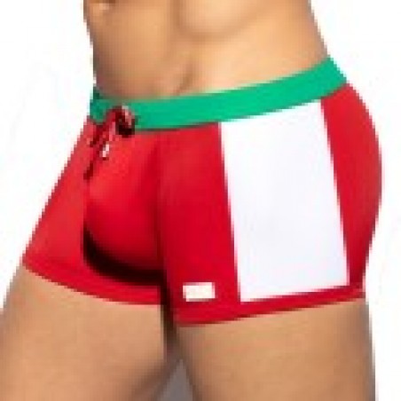 Bath shorty flags - red