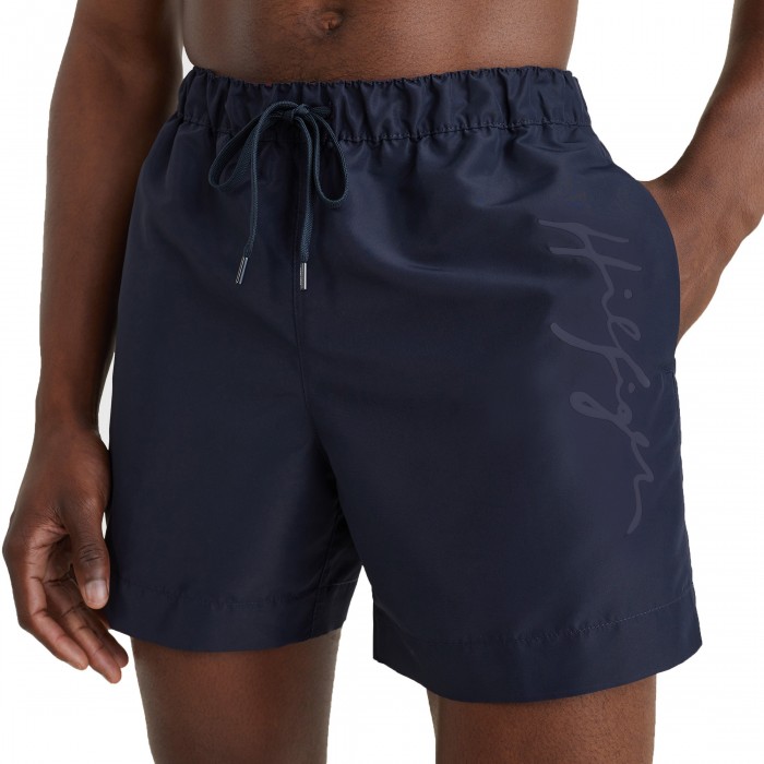  Mid-length swim shorts Tommy  with signature logo - blue - TOMMY HILFIGER *UM0UM02299-DW5 