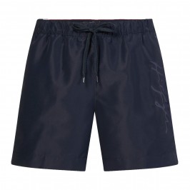  Short de bain mi-long Tommy à logo signature - bleu marine - TOMMY HILFIGER *UM0UM02299-DW5 