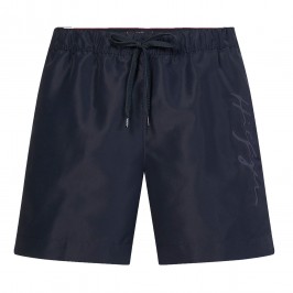 Short de bain mi-long Tommy à logo signature - bleu marine - TOMMY HILFIGER *UM0UM02299-DW5