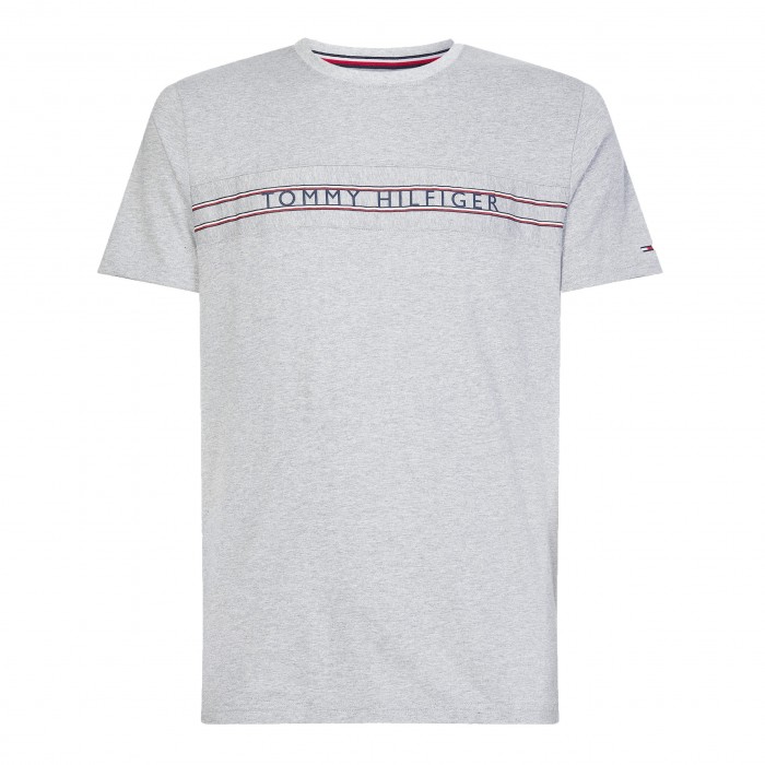 T-Shirt mit Tommy-Tape und Logo Tommy - grau - TOMMY HILFIGER *UM0UM02422-P61