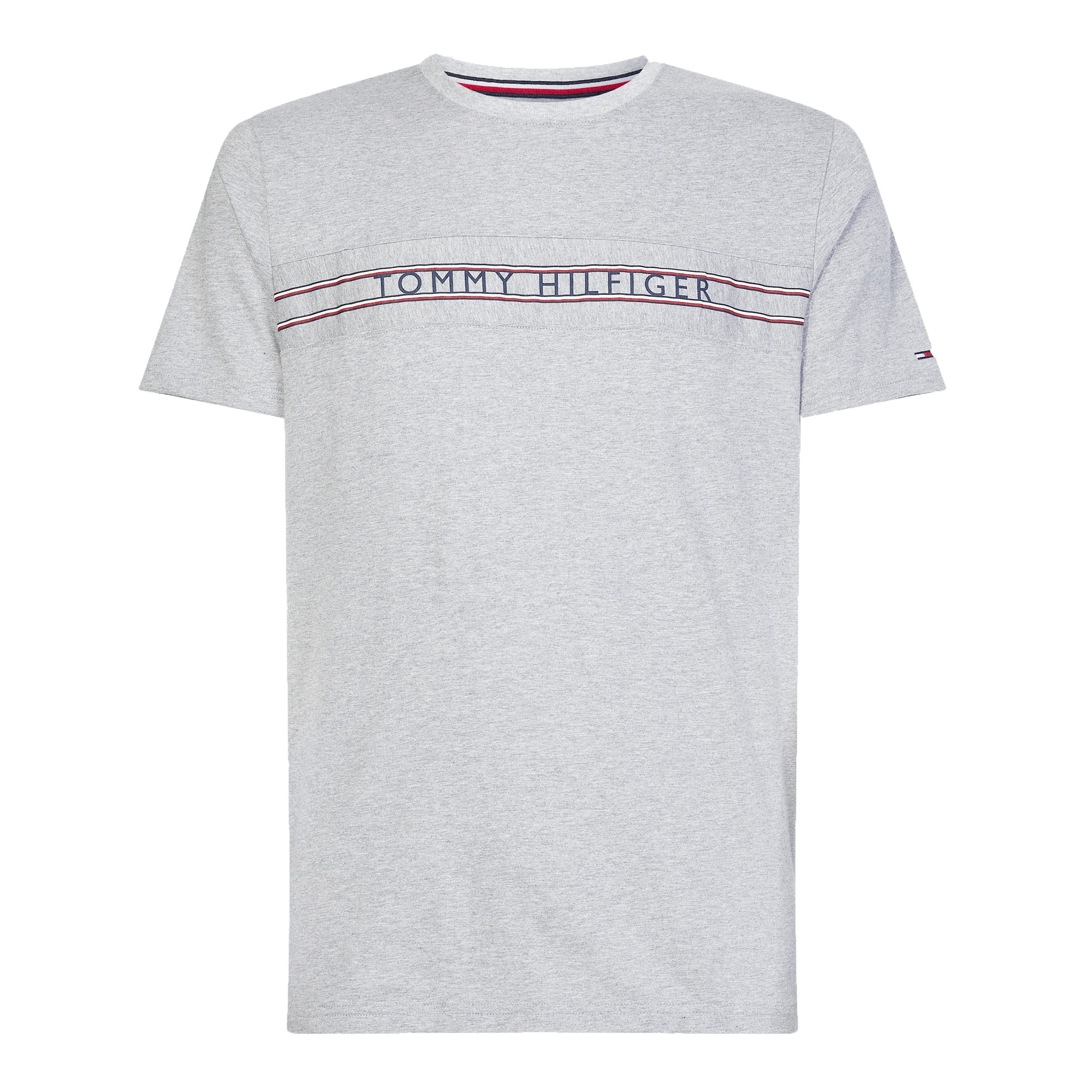 Tommy Signature Tape Logo T-Shirt - grey: Tshirts for man brand Tom