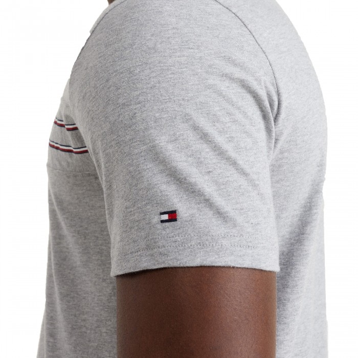  T-Shirt mit Tommy-Tape und Logo Tommy - grau - TOMMY HILFIGER *UM0UM02422-P61 