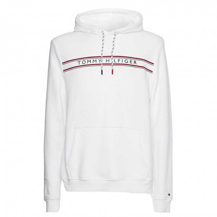 Felpa con cappuccio e nastro iconico Tommy - bianco - TOMMY HILFIGER *UM0UM02427-YBR