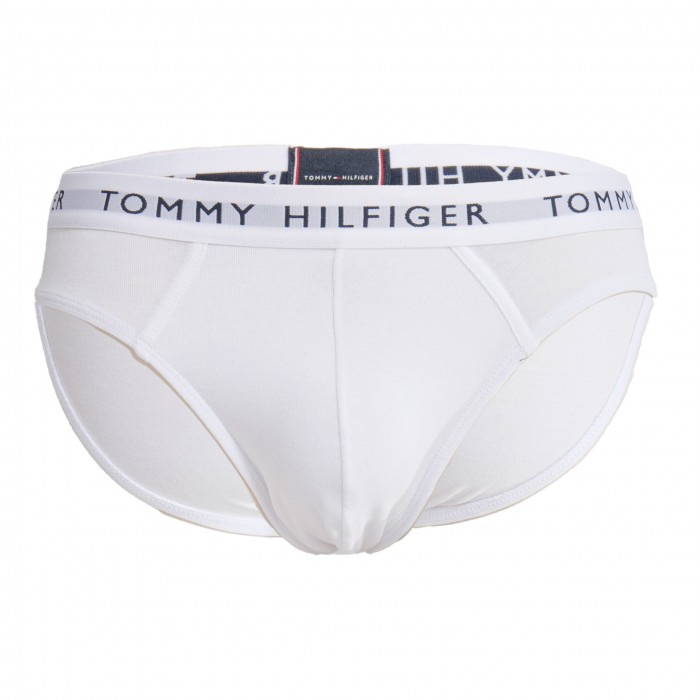  3er-Pack Tommy Slips aus Baumwolle - schwarz, grau und weiß - TOMMY HILFIGER *UM0UM02206-0TG 