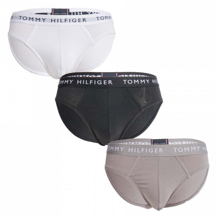  Pack de 3 calzoncillos Tommy de algodón - negro, gris y blanco - TOMMY HILFIGER *UM0UM02206-0TG 