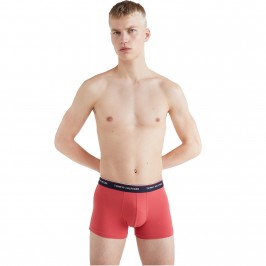  Lot de 3 boxers en coton extensible - navy, bleu et rouge - TOMMY HILFIGER *1U87903842-0TU 